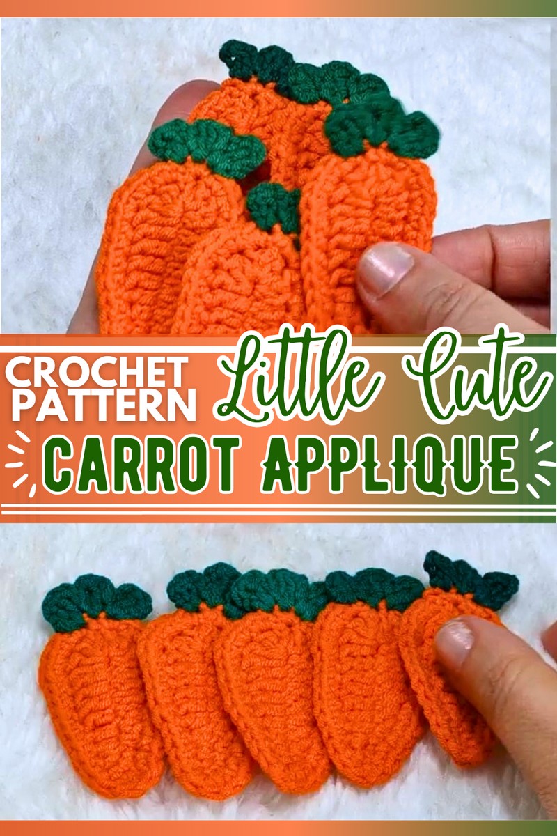 crochet carrot applique