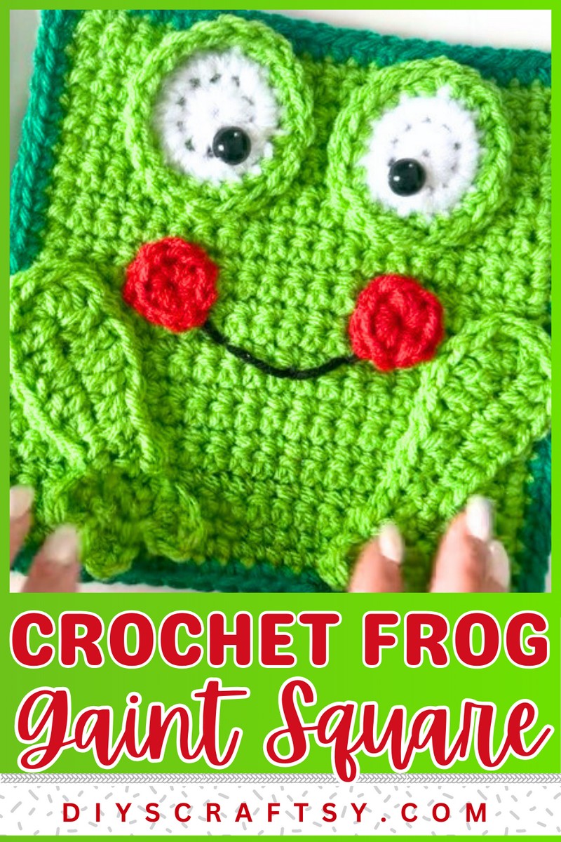 crochet frog square