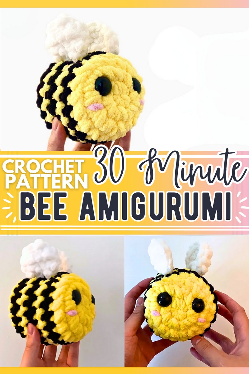 crochet plush bee