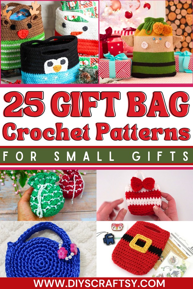 25 Crochet Gift Bag Patterns For Small Gifts