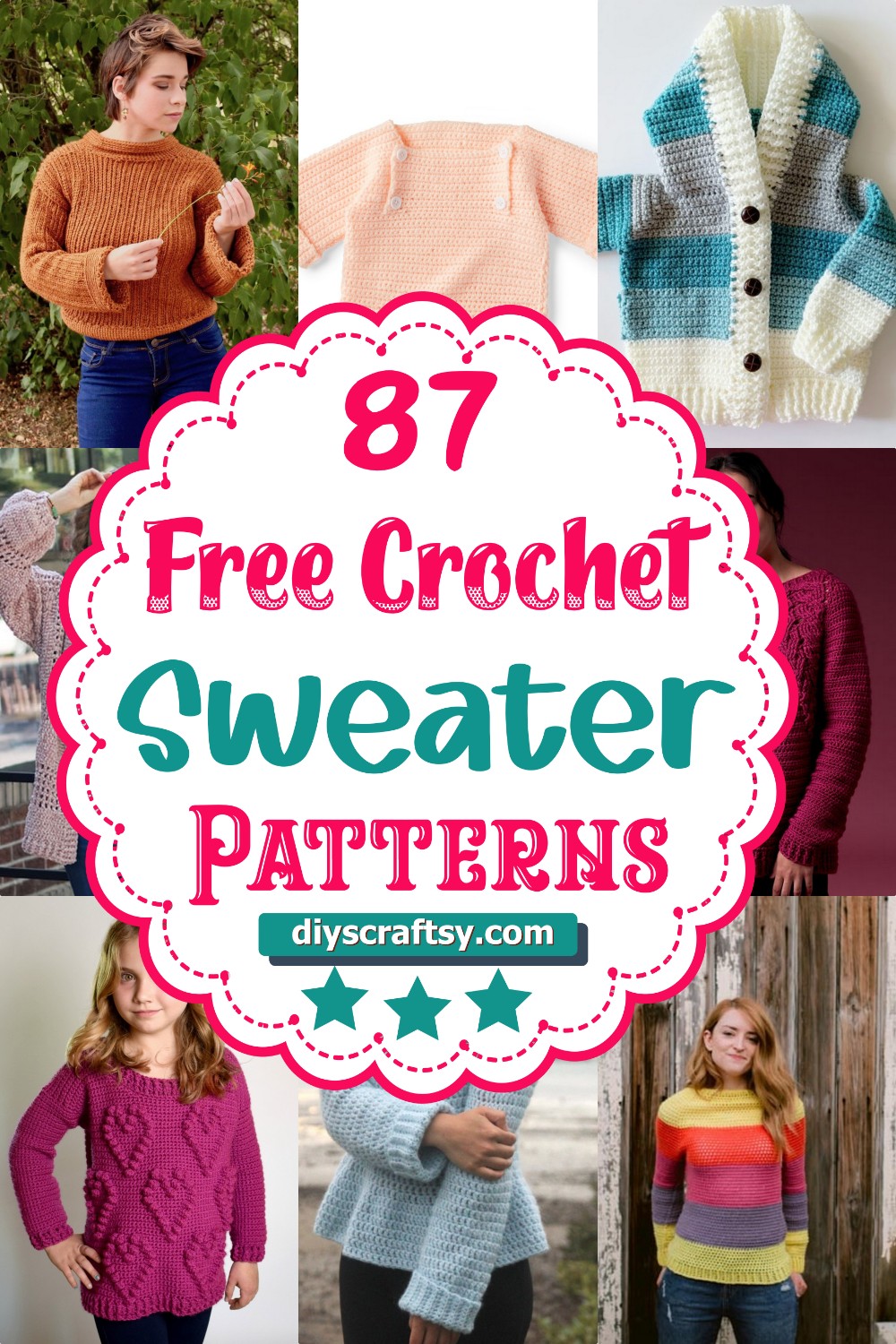 87 Warm Free Crochet Sweater Patterns For Winter