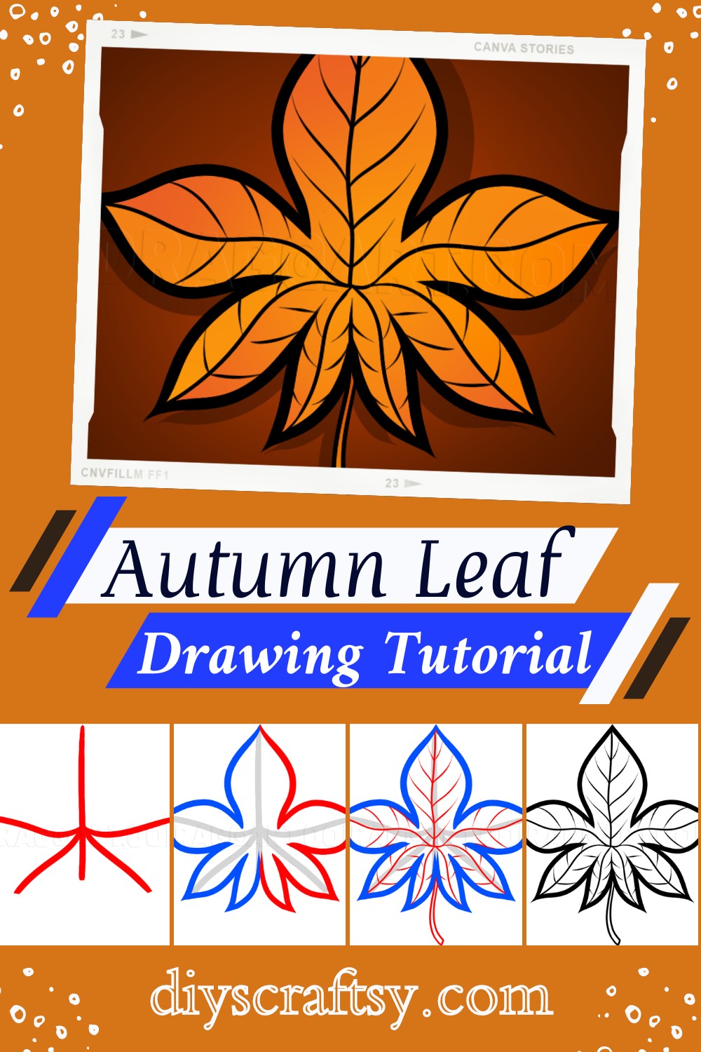 Autumn Leaf Drawing Tutorial