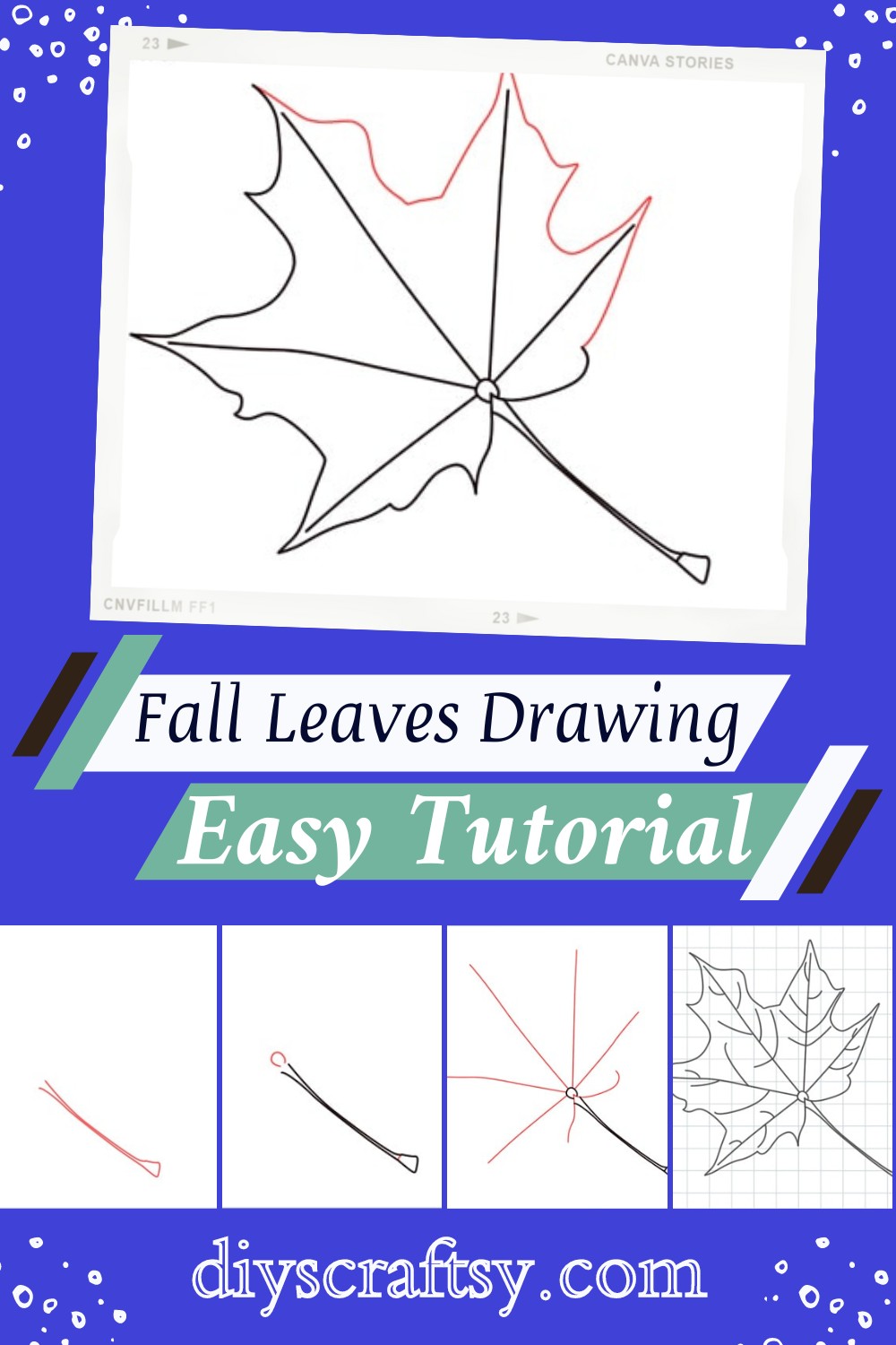 Fall Leaves Drawing Easy Tutorial