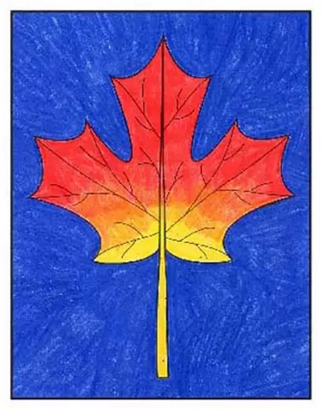 Fall Leaves Drawing Outline