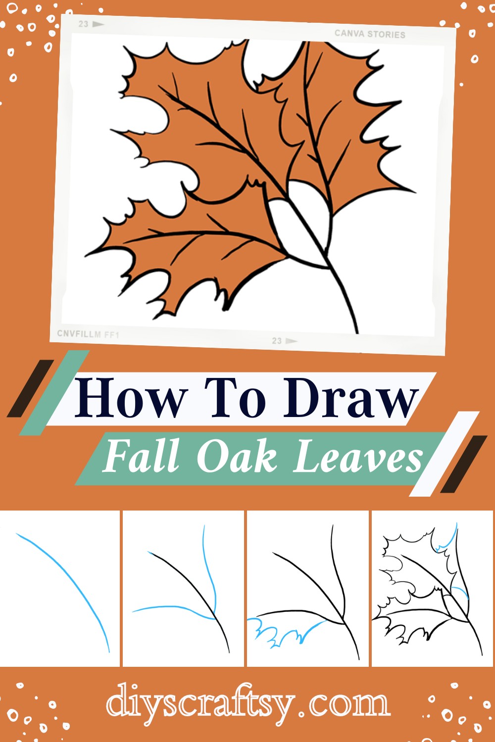 How To Draw Fall Oak Leaves