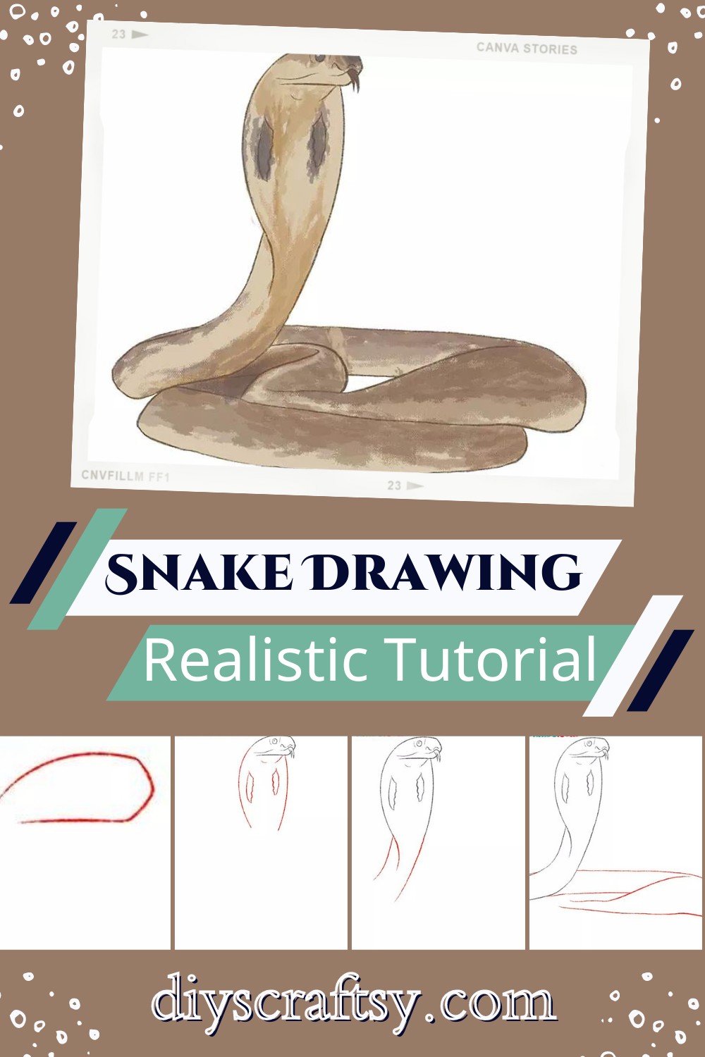 Snake Drawing Realistic Tutorial