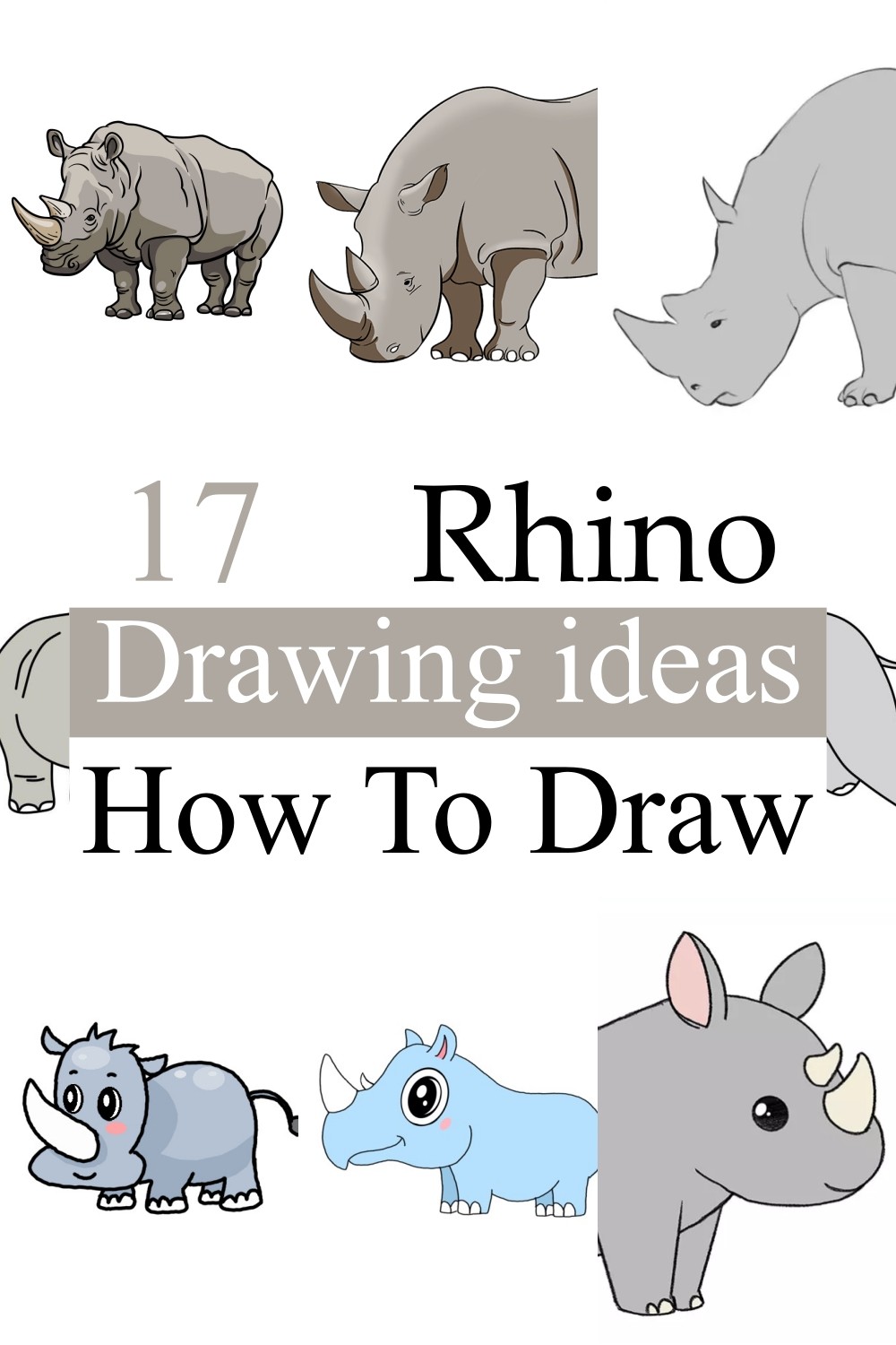 17 Rhino Drawing Ideas