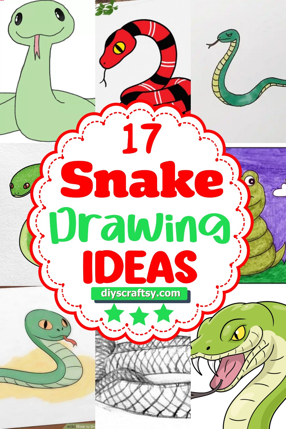 17 Snake Drawing Ideas