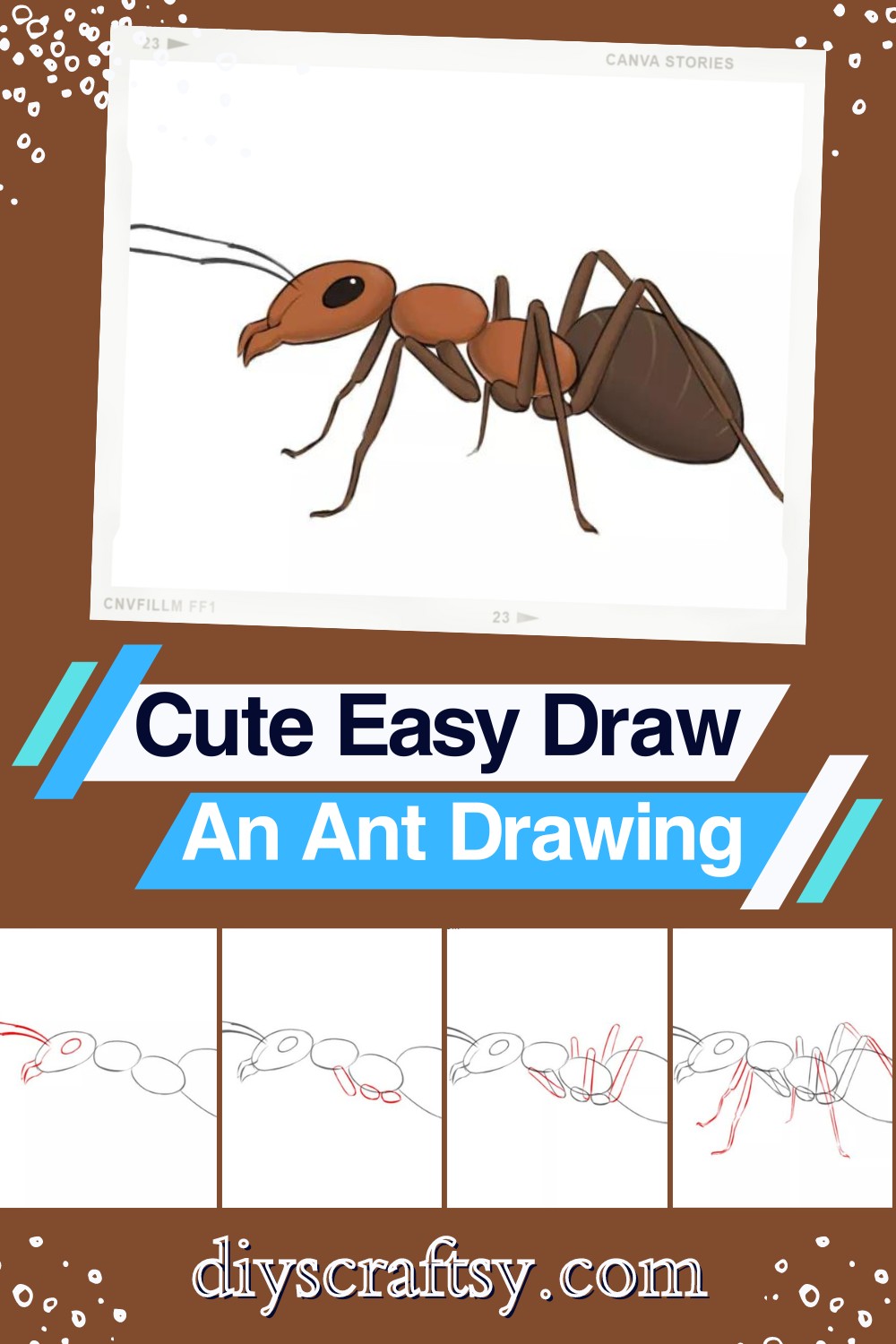 Cute Easy Draw An Ant Drawing