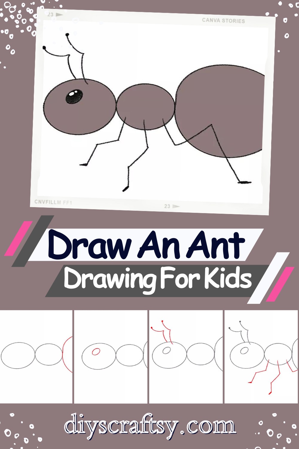 Draw An Ant Drawing For Kids