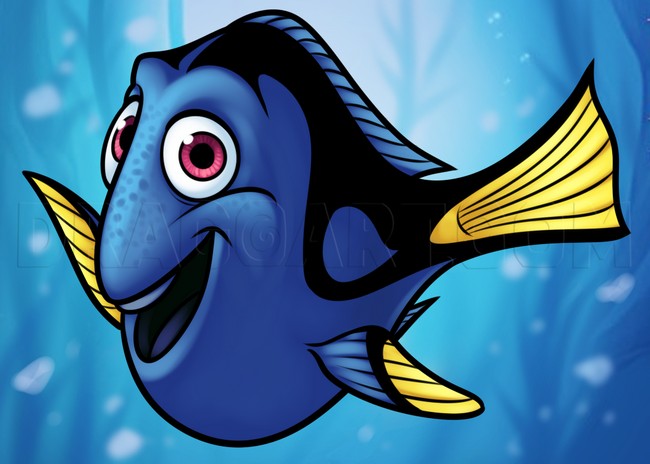 Draw Dory From Finding Dory