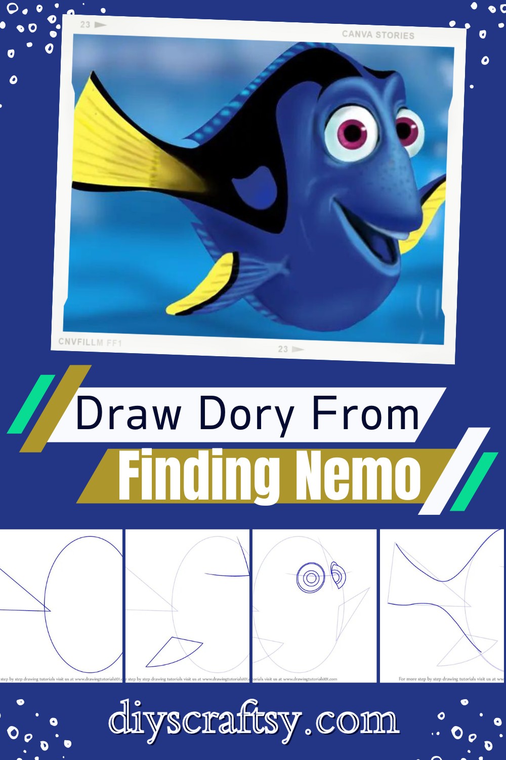 Draw Dory From Finding Nemo