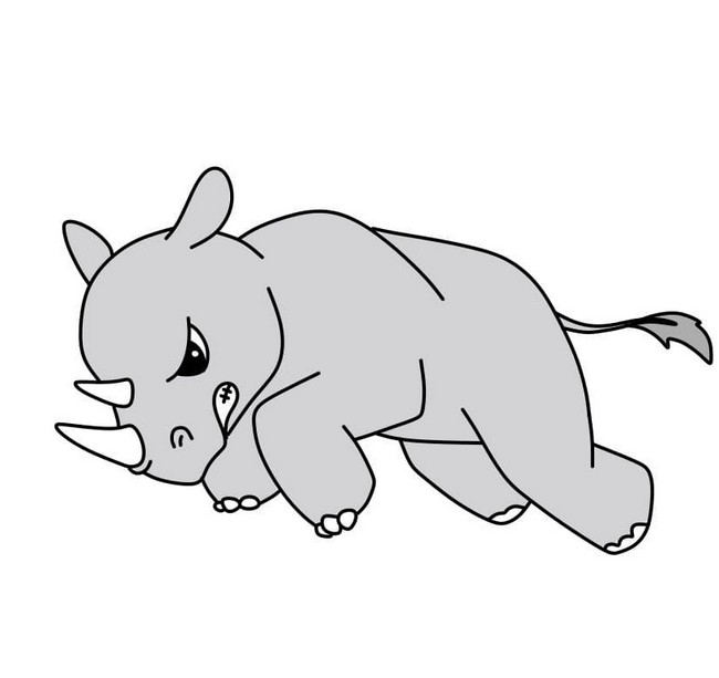 Drawing An Angry Rhino