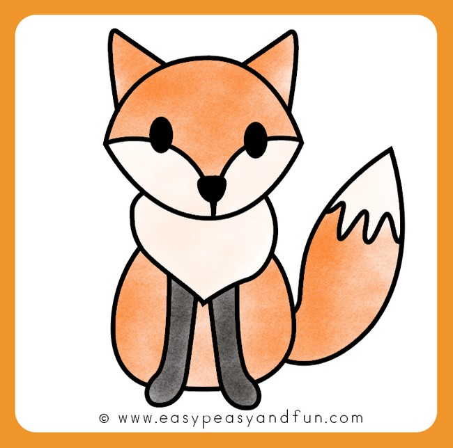 Fox Drawing With Tail