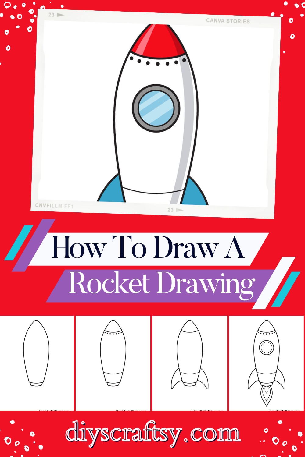 How To Draw A Rocket Drawing