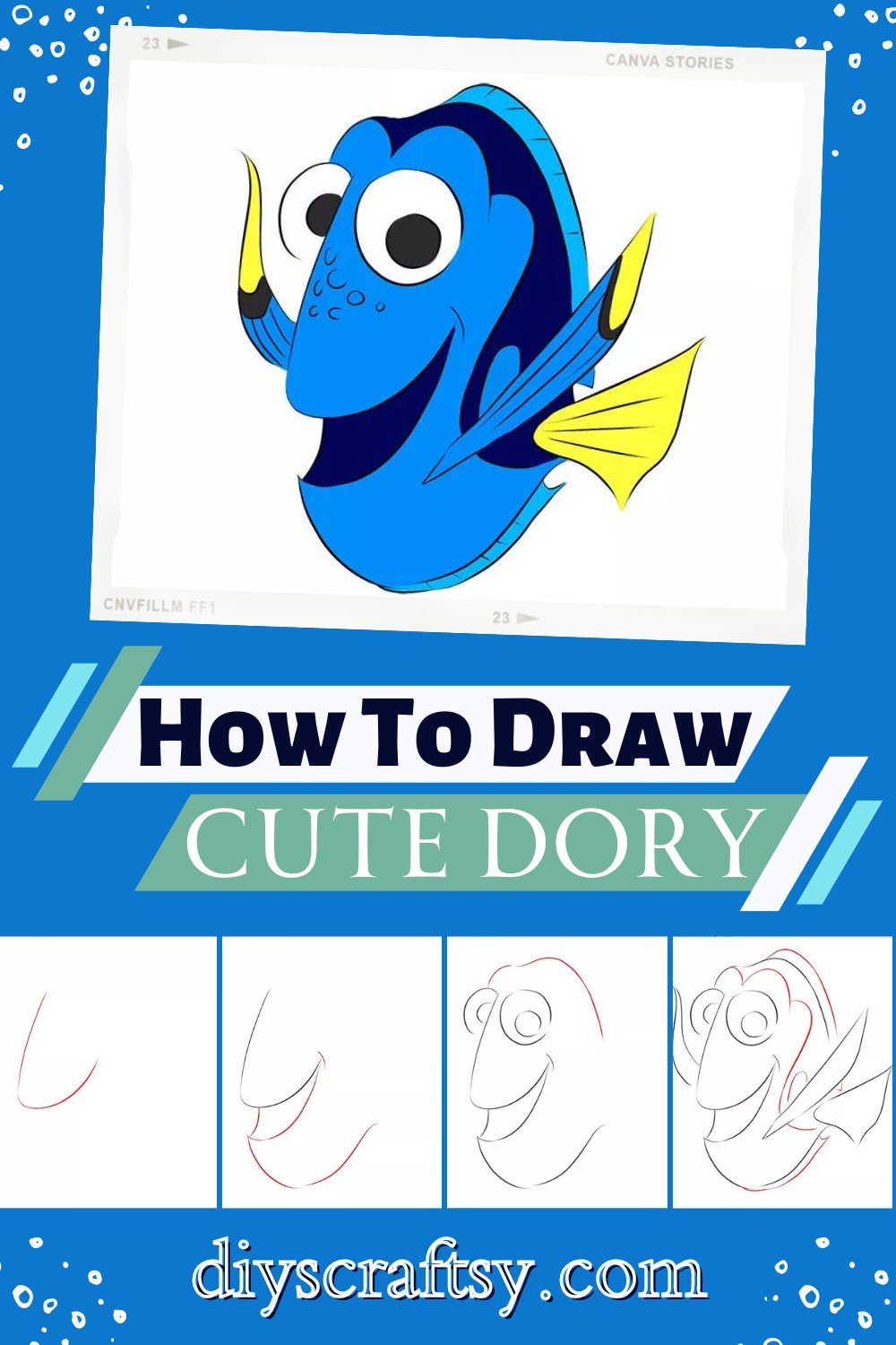 How To Draw Cute Dory