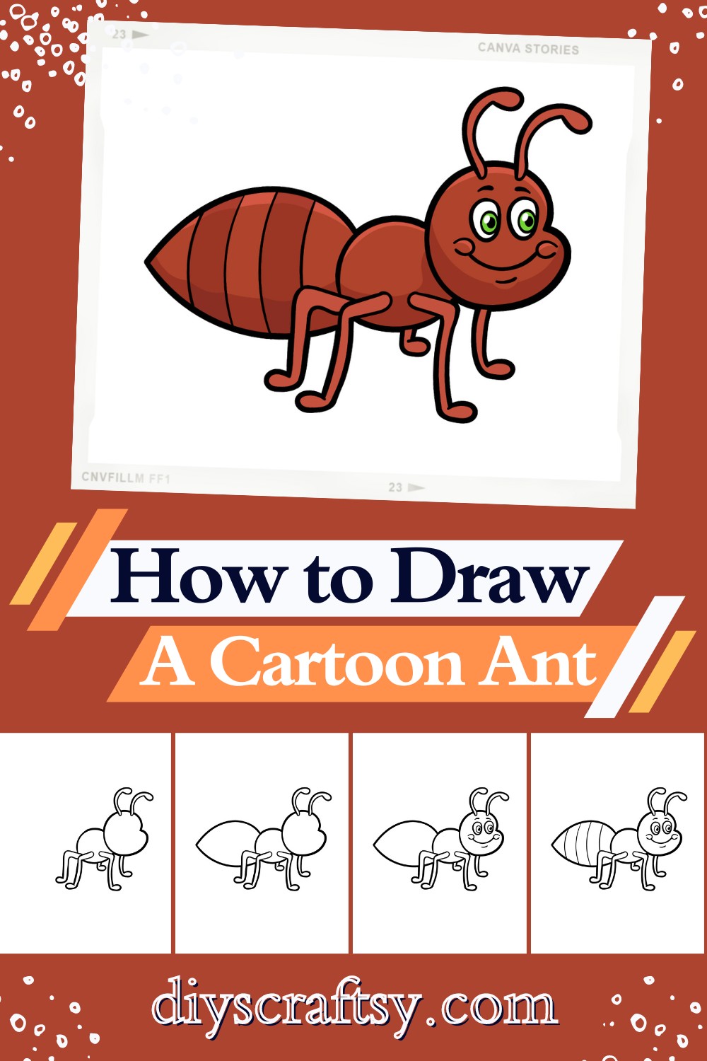 How to Draw A Cartoon Ant