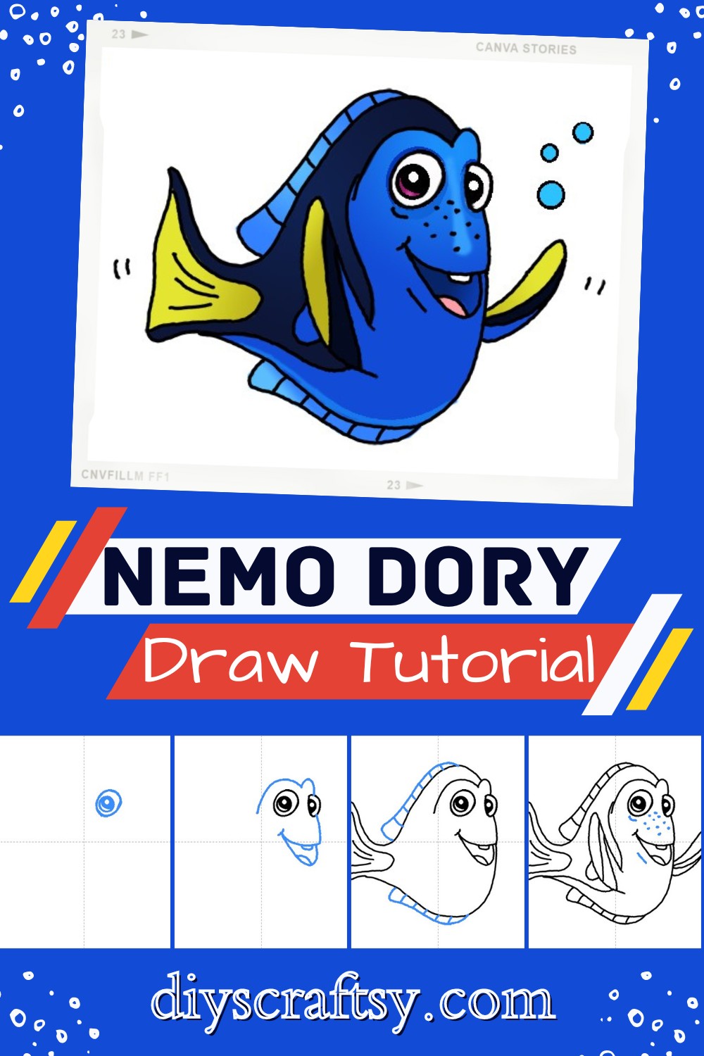 Nemo Dory Draw Tutorial