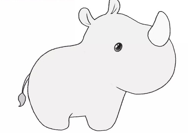 How to Draw an Easy Rhino