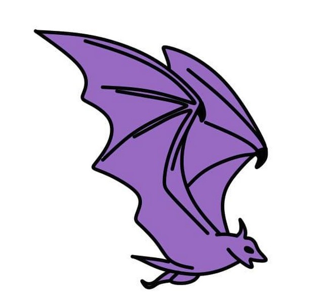 Drawing A Flying Bat