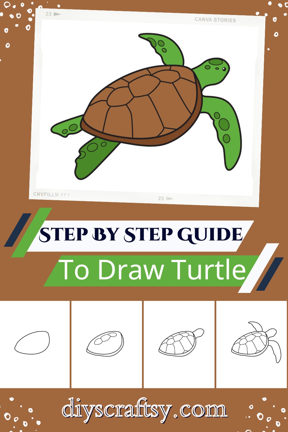 Step By Step Guide To Draw Turtle