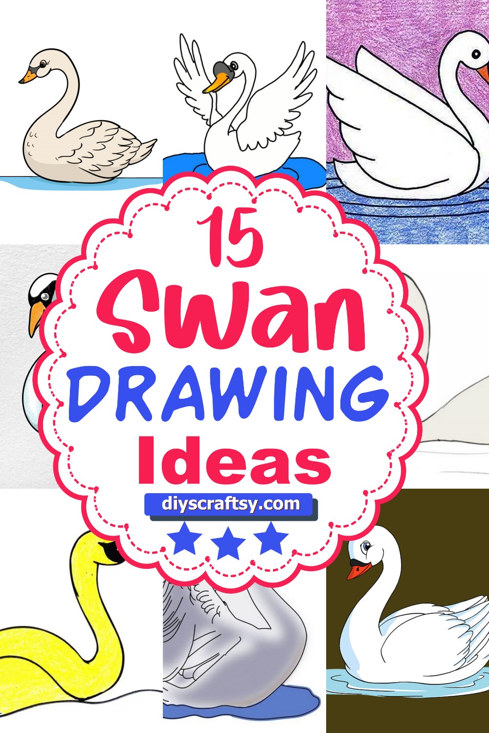 15 Swan Drawing Ideas