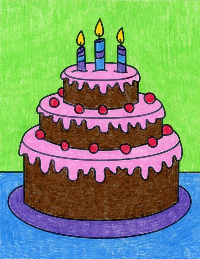Draw a Birthday Cake Tutorial