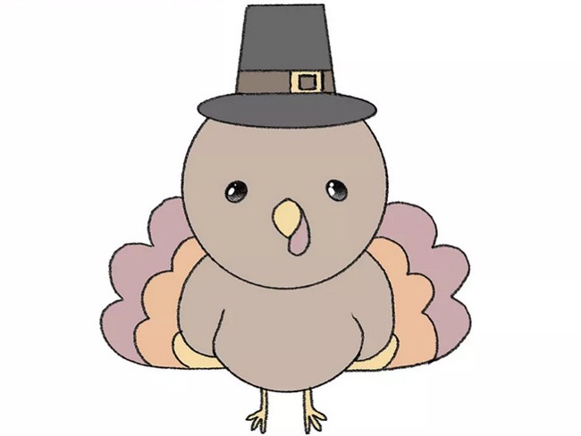 Draw a Cute Turkey
