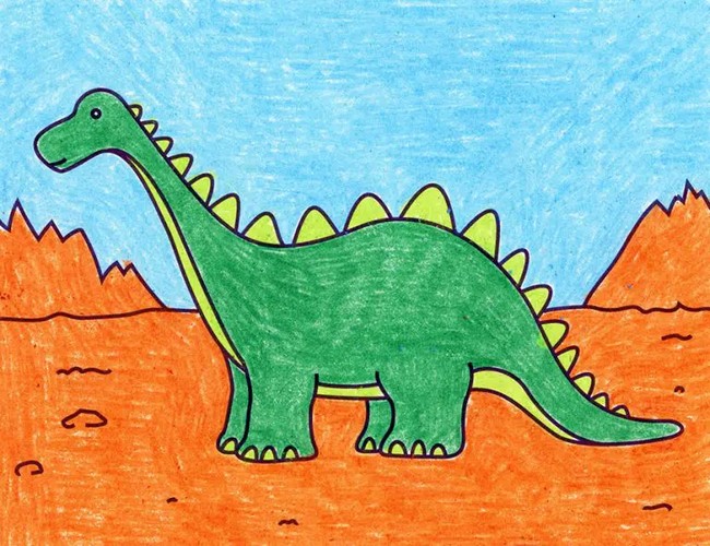 Draw an Easy Dinosaur