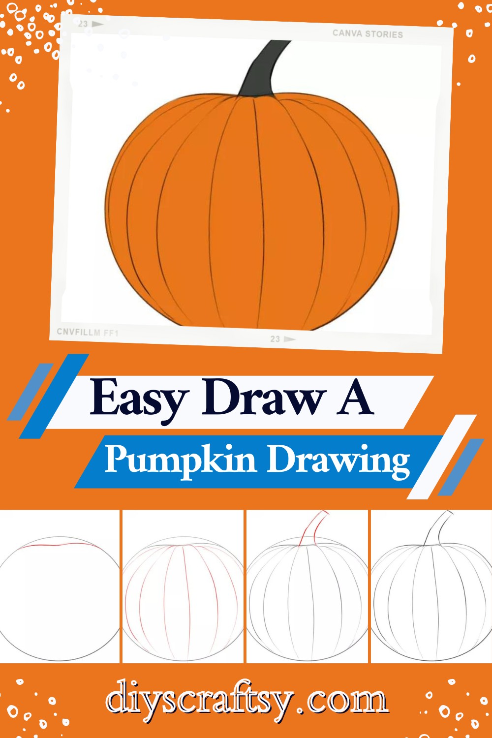 Easy Draw A Pumpkin Drawing