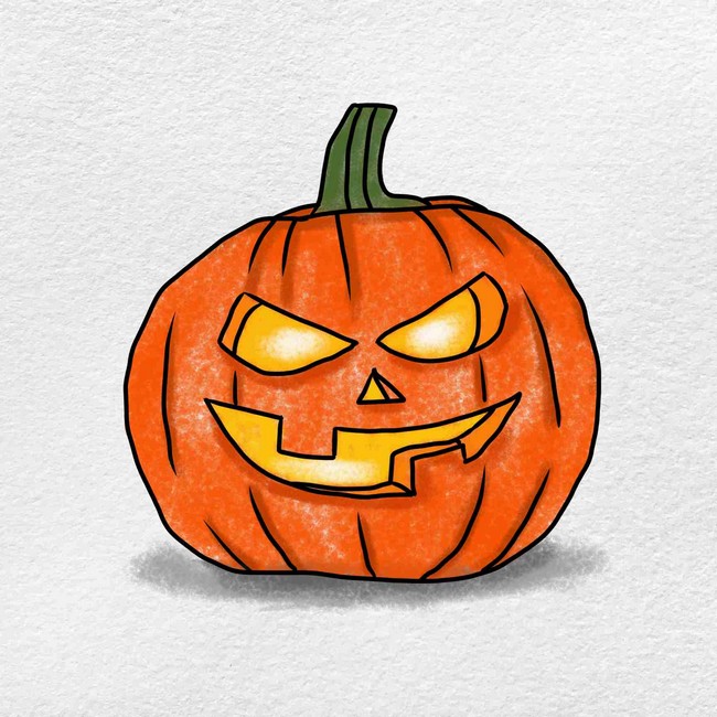 Pumpkin Face Drawing