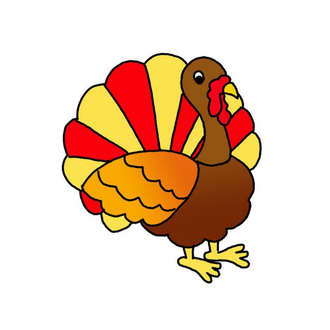 Simple Draw A Turkey