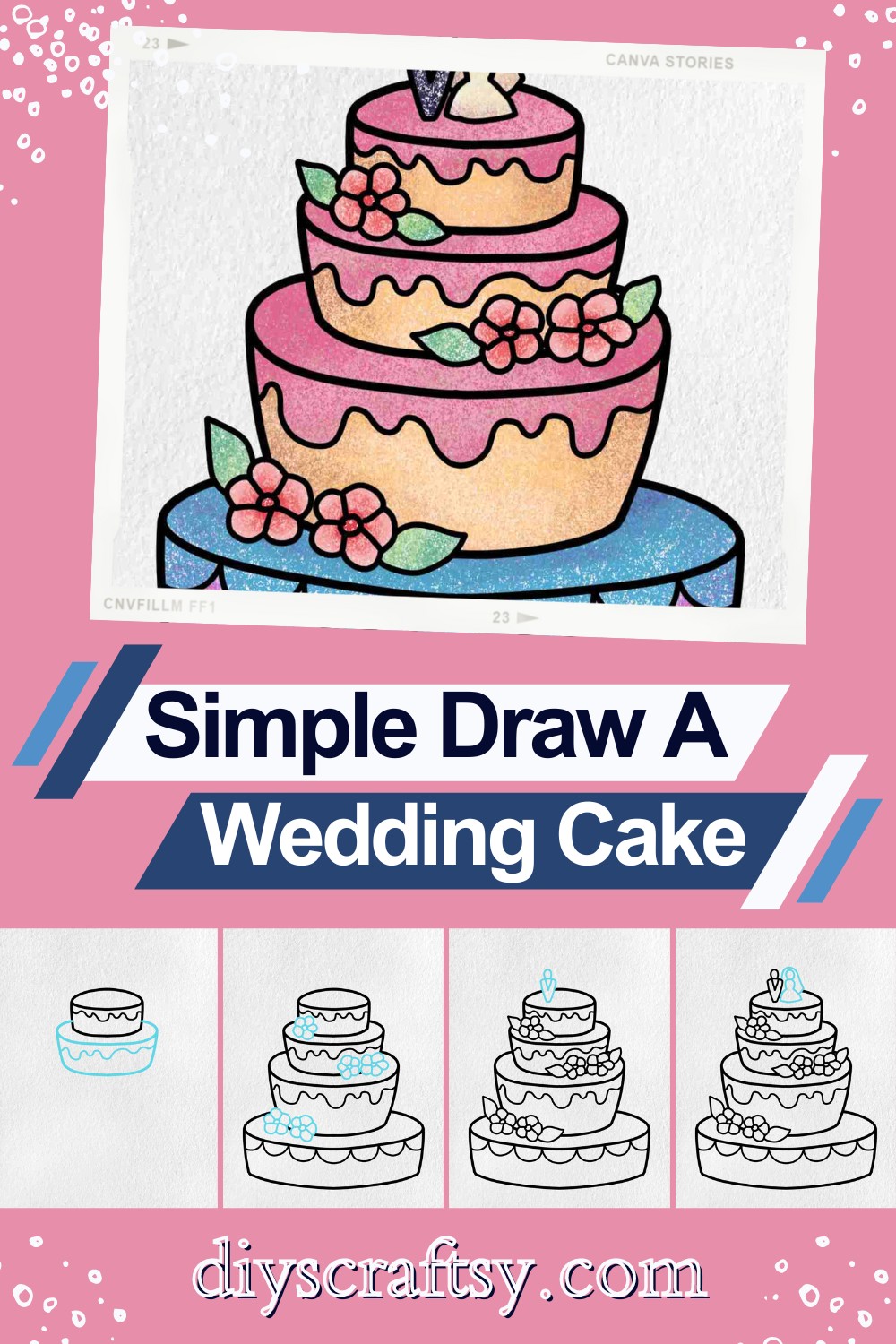 Simple Draw A Wedding Cake
