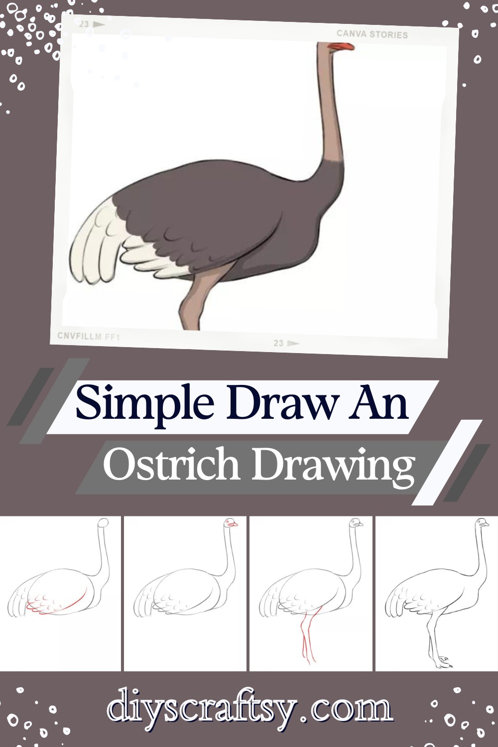 Simple Draw An Ostrich Drawing