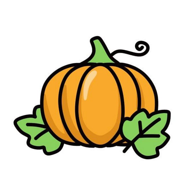 Simple Pumpkin Drawing