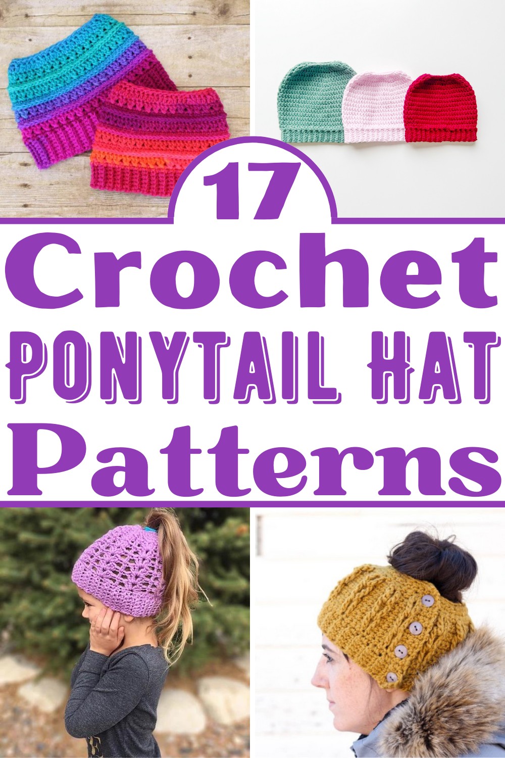 17 Free Crochet Ponytail Hat Patterns