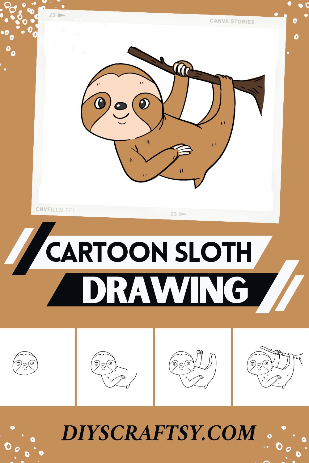 Cartoon Sloth Drawing