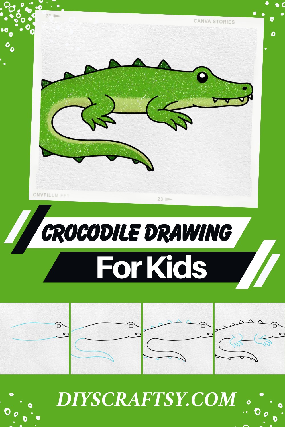 Crocodile Drawing For Kids