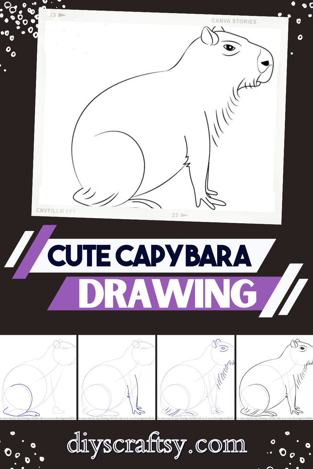Cute Capybara Drawing