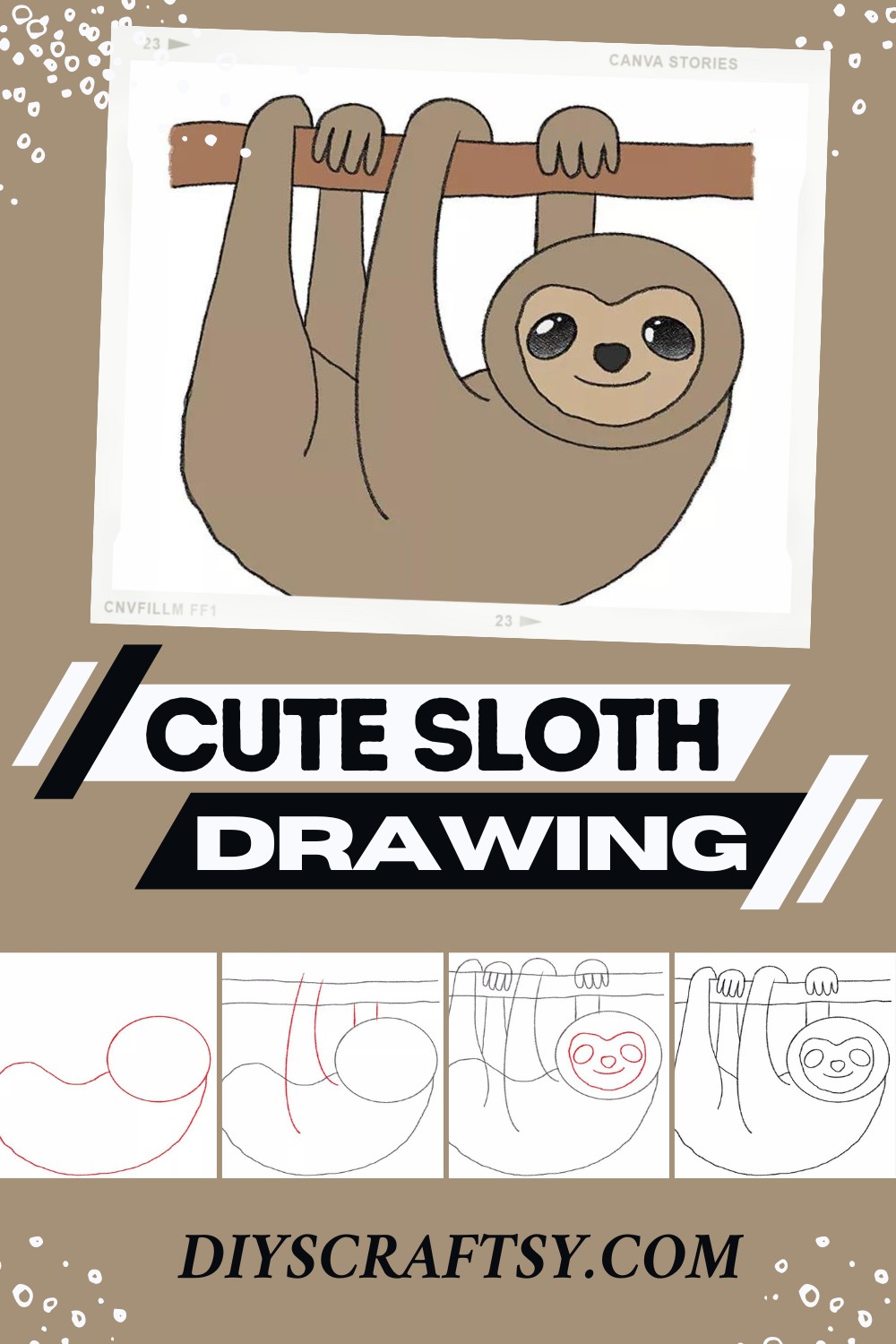 Cute Sloth Drawing