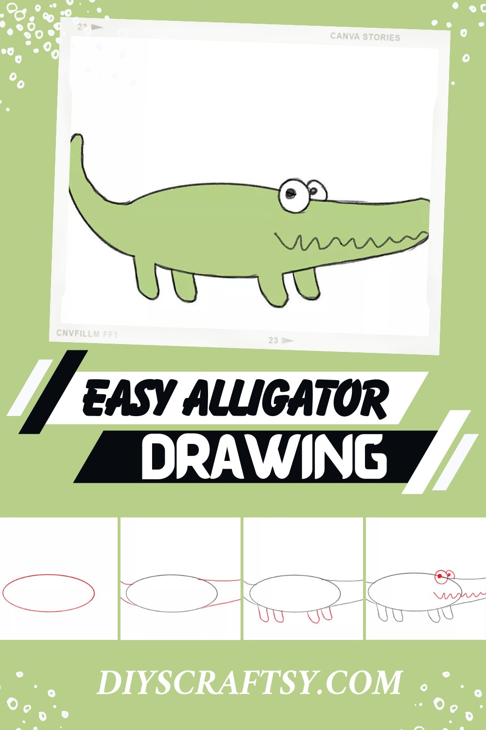 Easy Alligator Drawing