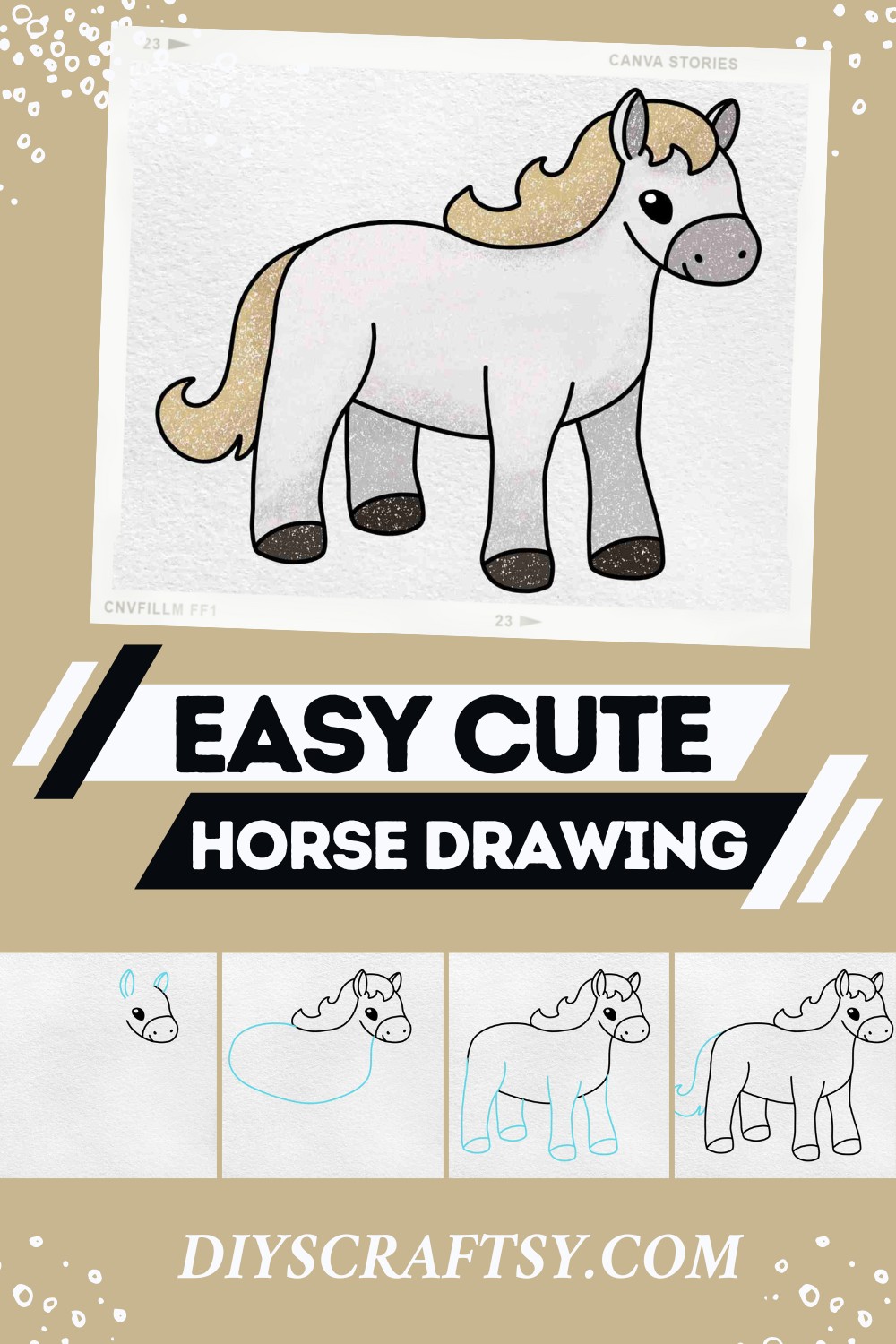 Easy Cute Horse Drawing