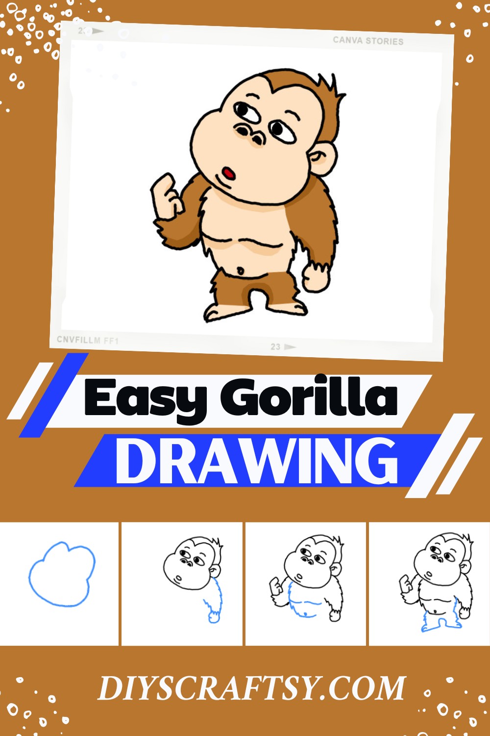 Easy Gorilla Drawing