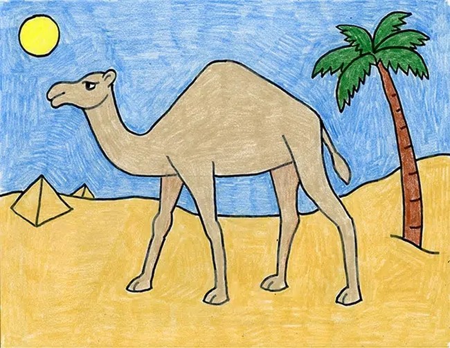 Easy How To Draw A Camel Tutorial
