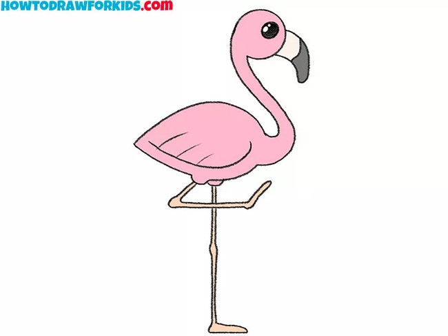 Easy How To Draw A Flamingo Step By Step