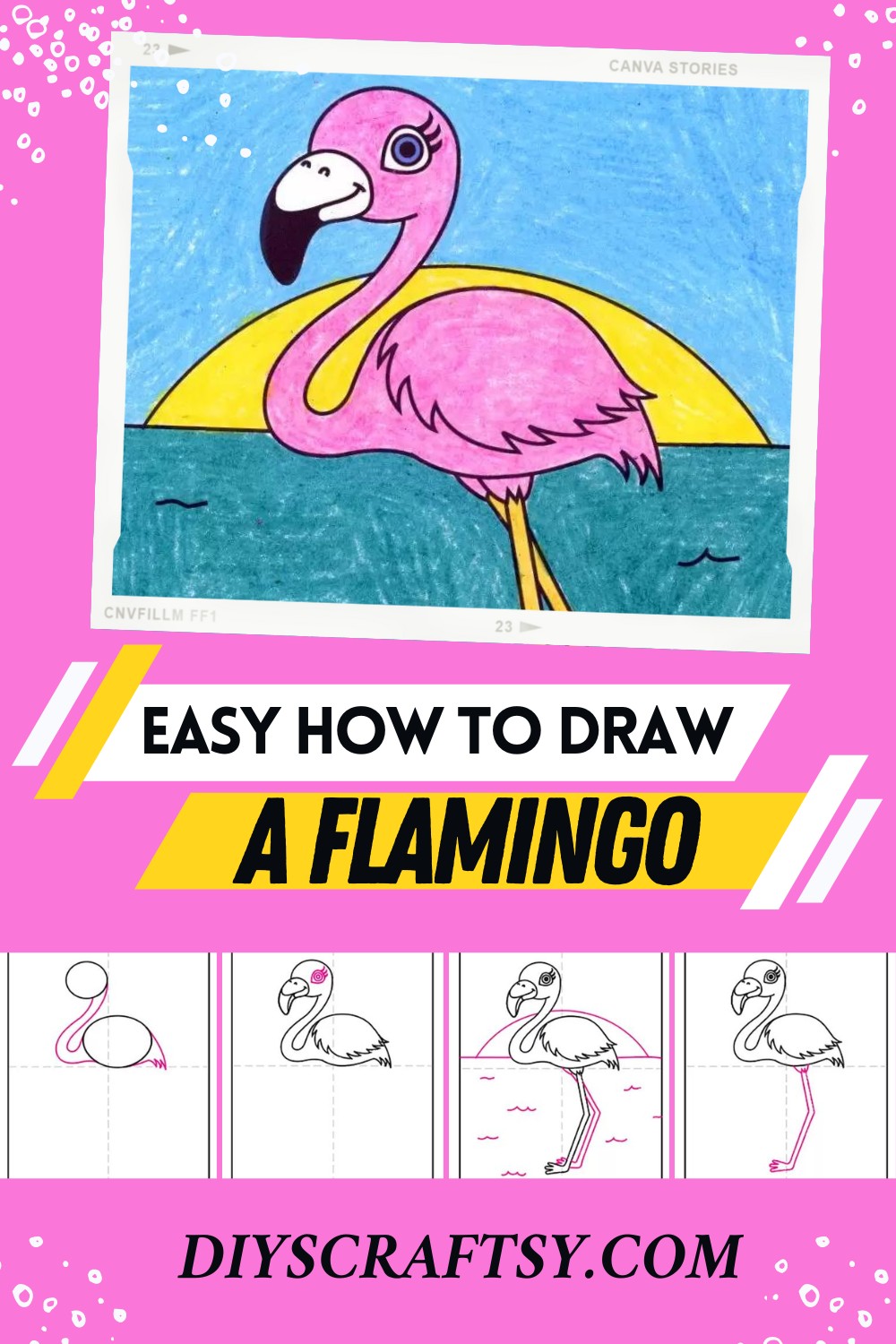 Easy How To Draw A Flamingo