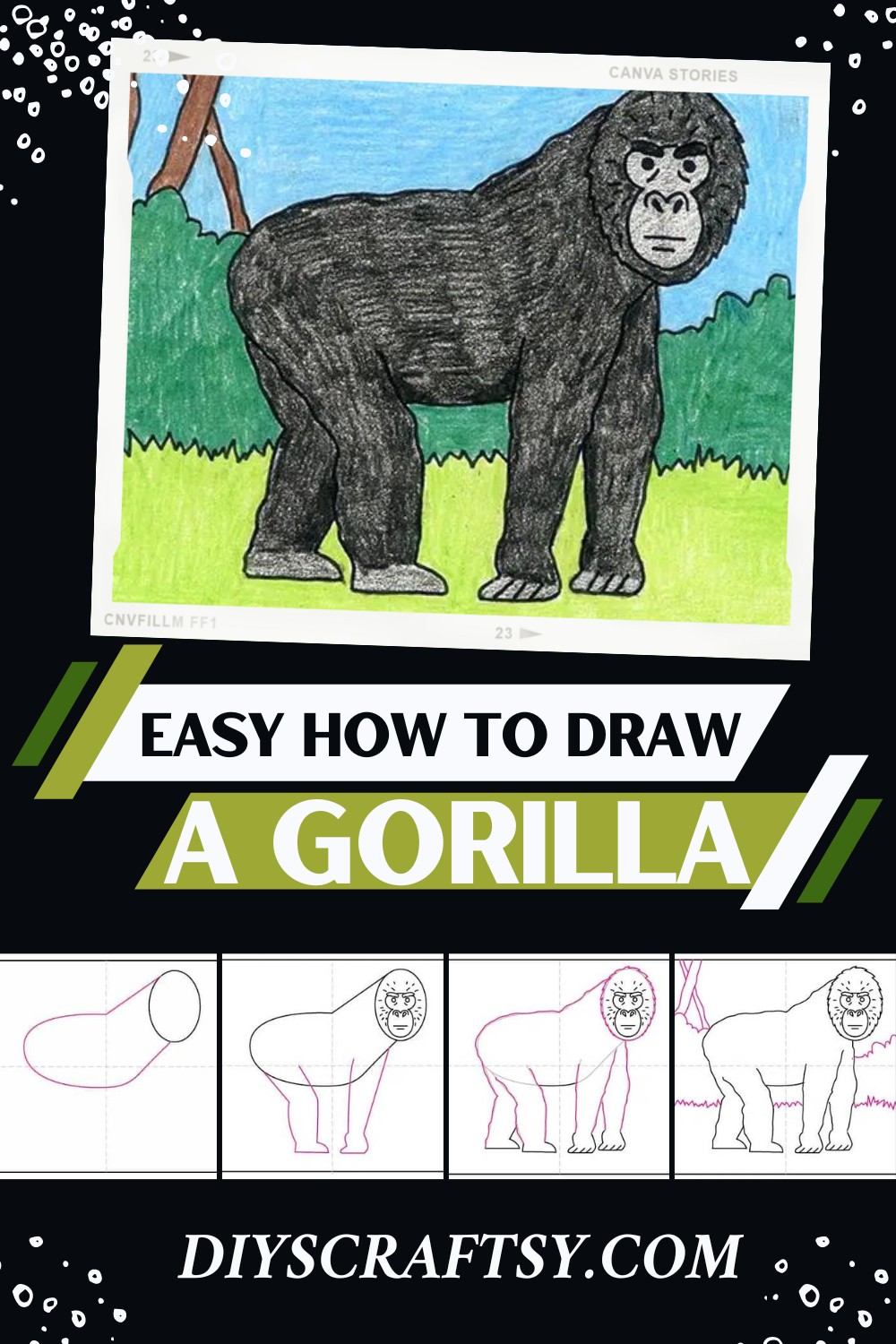 Easy How To Draw A Gorilla