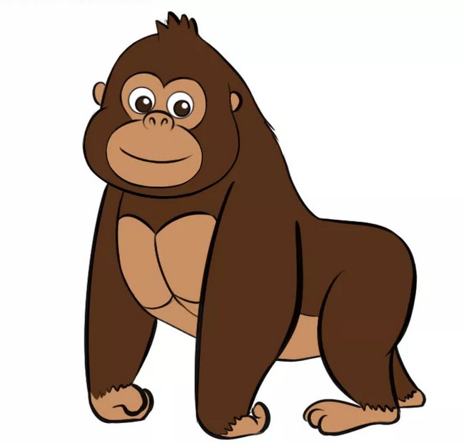Gorilla Drawing Easy
