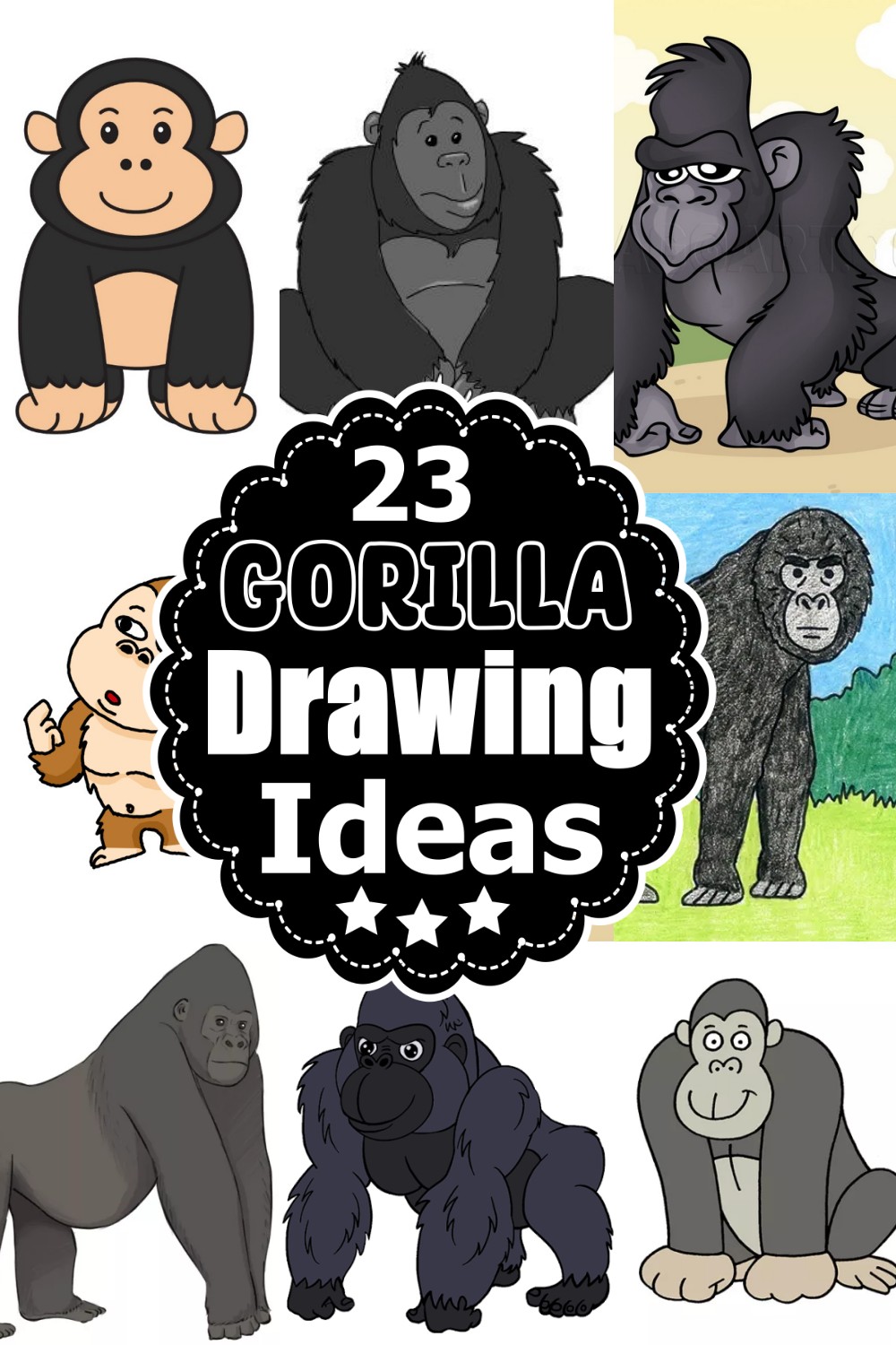 Gorilla Drawing Ideas