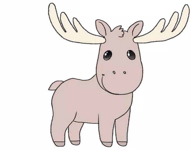 How To Draw A Cartoon Moose